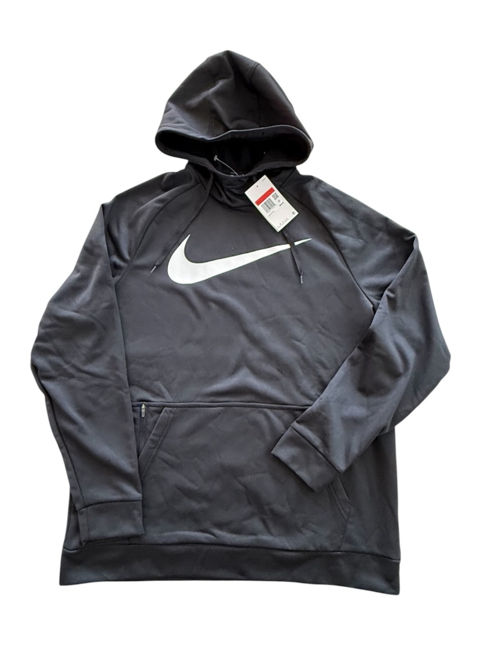 NIKE MENS THERMA FIT PULL OVER SWOOSH HOODIE #CU6238 010 TRAINING Size Large